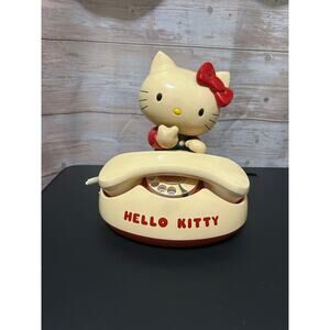 Vintage Sanrio Hello Kitty Rotary Telephone 1970s/80s Japan For Parts/ repair